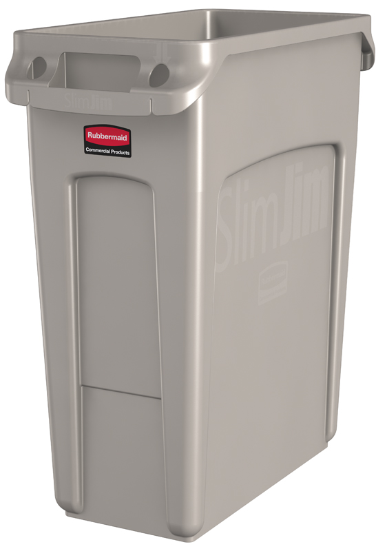 Slim Jim met luchtsleuven 60 ltr, Rubbermaid