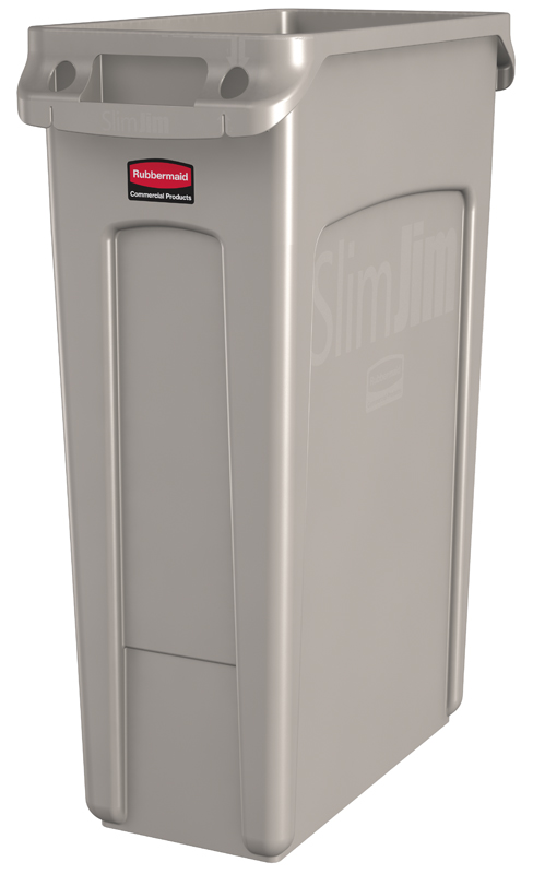 Slim Jim met luchtsleuven 87 ltr, Rubbermaid