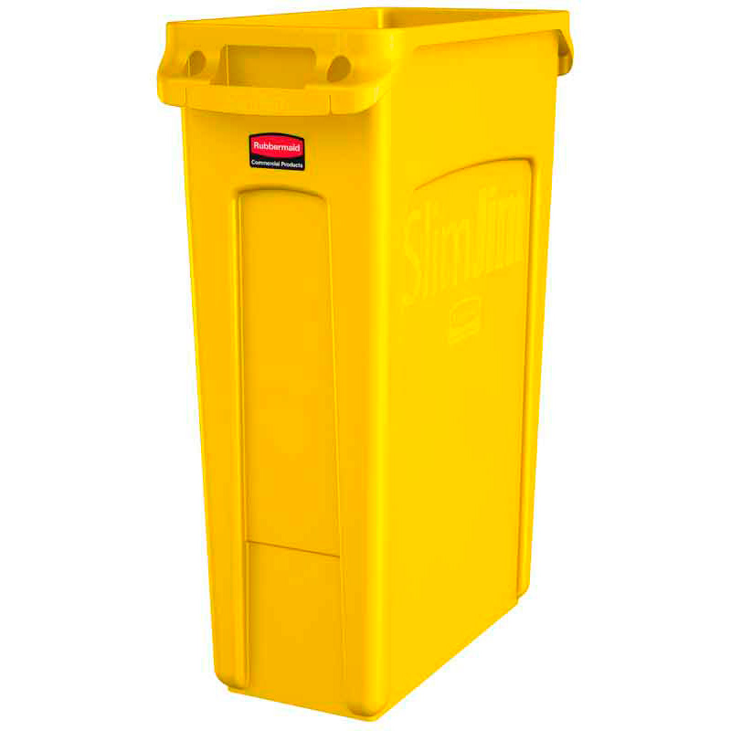 Slim Jim met luchtsleuven 87 ltr, Rubbermaid