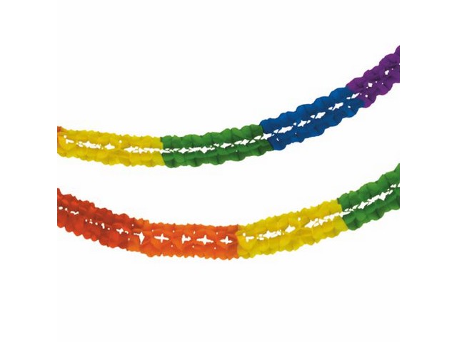 Slingers rainbow 10 meter 16cm papier