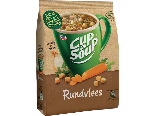 Soep Cup-a-soup rundvlees 40port/pk 520g