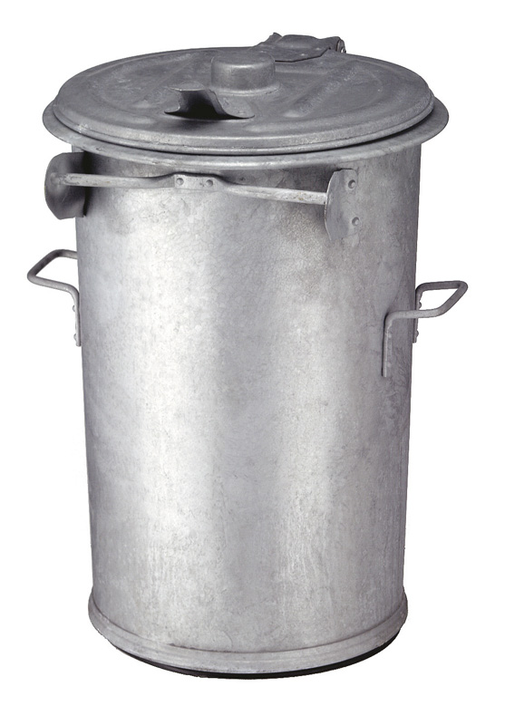 Staalverzinkte afvalbak 110 ltr