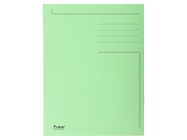 Stofklepmap folio 280g 3-fl groen/pk50