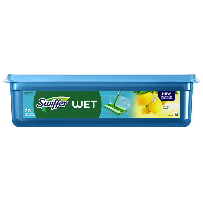 SWIFFER Sweeper Stof-Wis Systeem navuldoekjes nat Citrus 6x20st