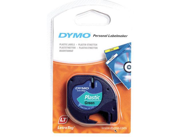 Tape Dymo LetraTag 91204 12mm zwart/gr