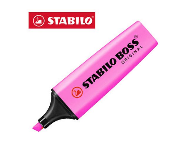 Tekstmarker BOSS original roze/doos 10