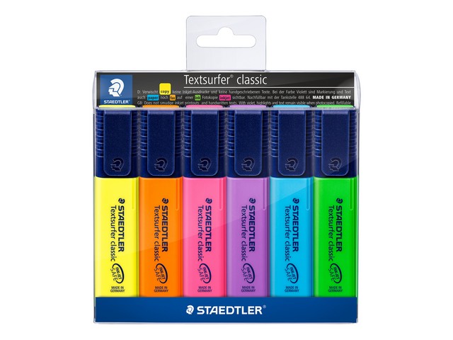 Tekstmarker Textsurfer 364 assorti/pk6