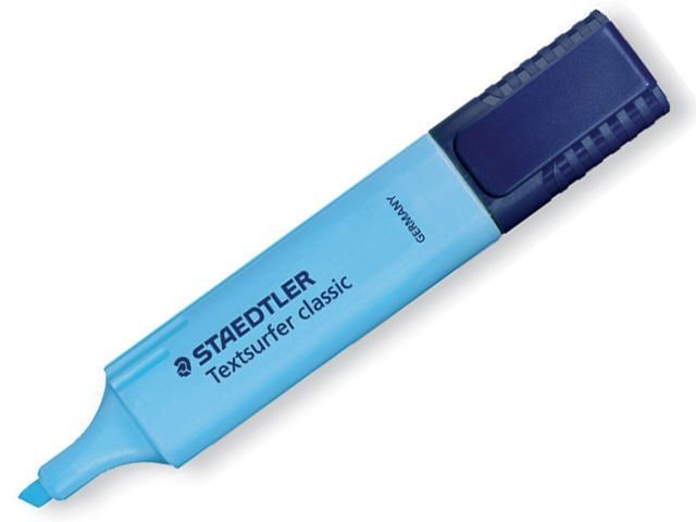 Tekstmarker Textsurfer 364 blauw/pk10