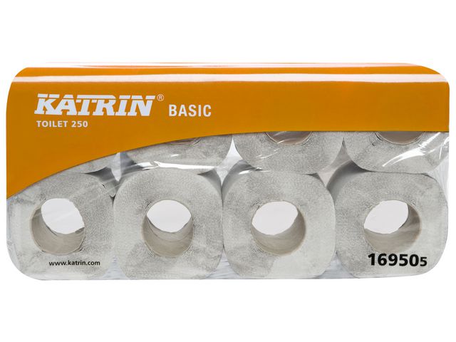 Toiletpapier Katrin basic 2L/pk8x8rx250v