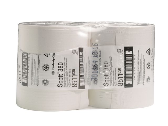 Toiletpapier Scott 2L wit/pk 6x380m