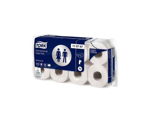 Toiletpapier Tork T4 Adv 2L wt/pk64x250v