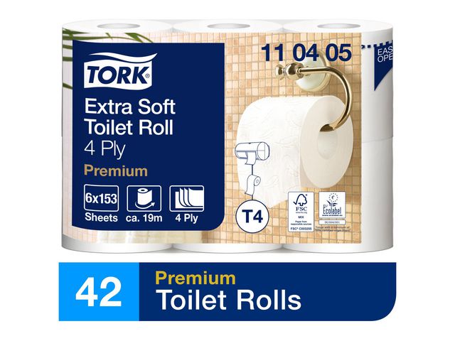 Toiletpapier Tork T4 extra soft/pk6x153v