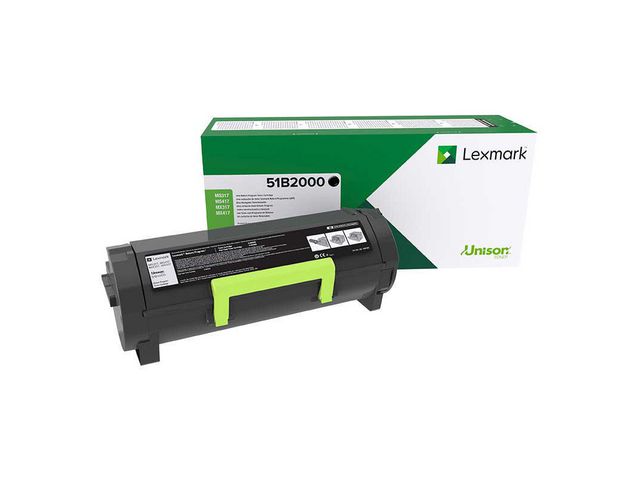 Toner Lexmark 51B2000 2.5K Zwart