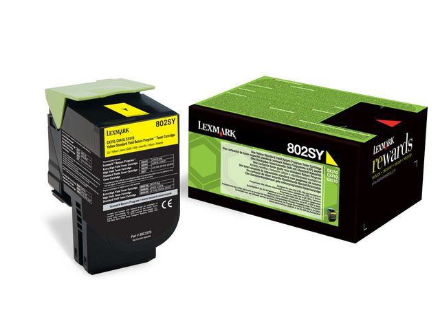 Toner lexmark 80CSSY0 2.0K geel