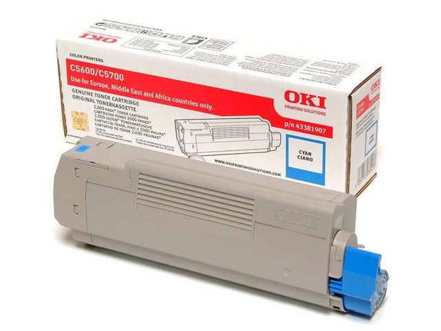 Toner Oki C56/57 cyaan