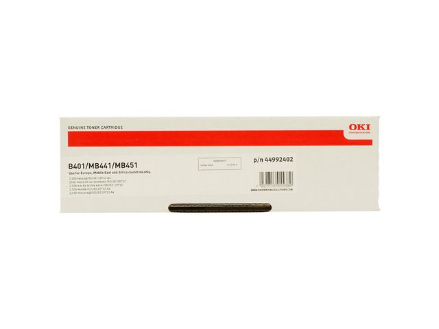 Toner Oki MB441 2.5K zwart