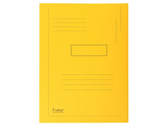 Vouwmap A4 Forever 280g 2-flap geel/pk50