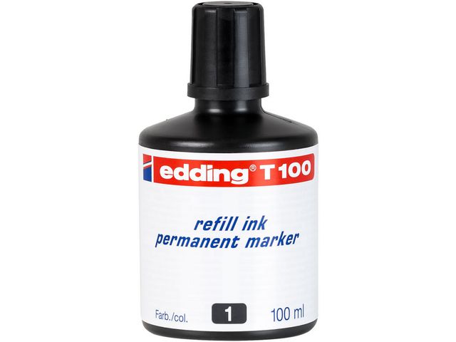 Vulling edding T100 flacon 100 ml zwart