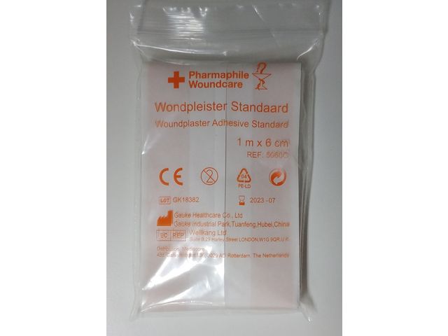 Wondpleister standaard 1mx6cm